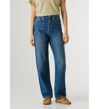Pepe Jeans för kvinnor. PL20473944F2 Jeans Barrel Addison blå (26/30), Casual, Bomull, Denim