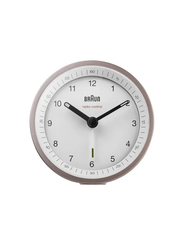 Braun BC07 - alarm clock - round - quartz - desktop - white/pink