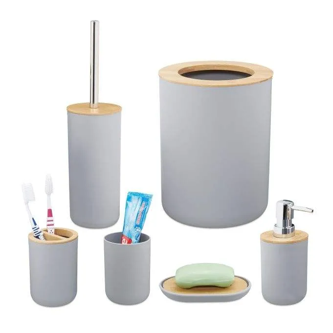 Bambu badrumstillbehör 6x set (#4256)