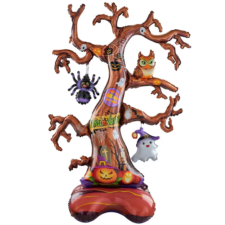 Stående Folieballong Halloweenträd 106x159cm
