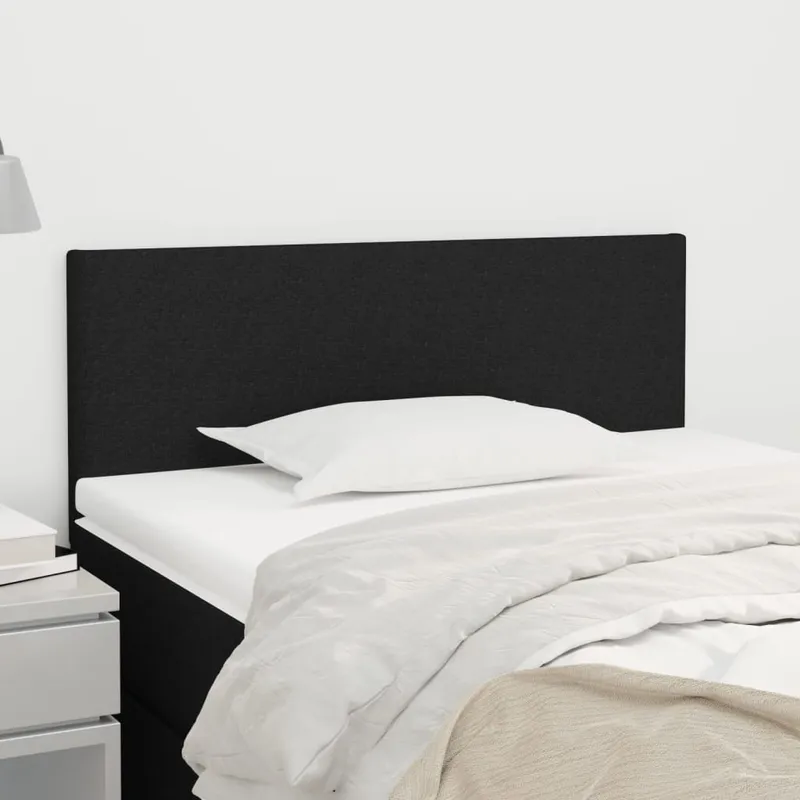 vidaXL Sänggavel svart 80x5x78/88 cm tyg (#5707)