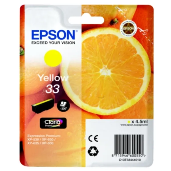 Epson T3344 Epson 33 Bläckpatron Gul
