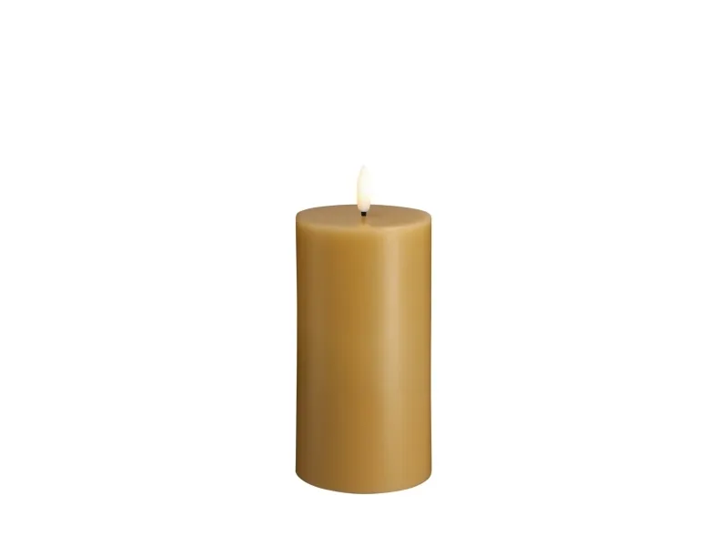 Moods & More LED pillar candle - Honey mustard - 74×150 mm