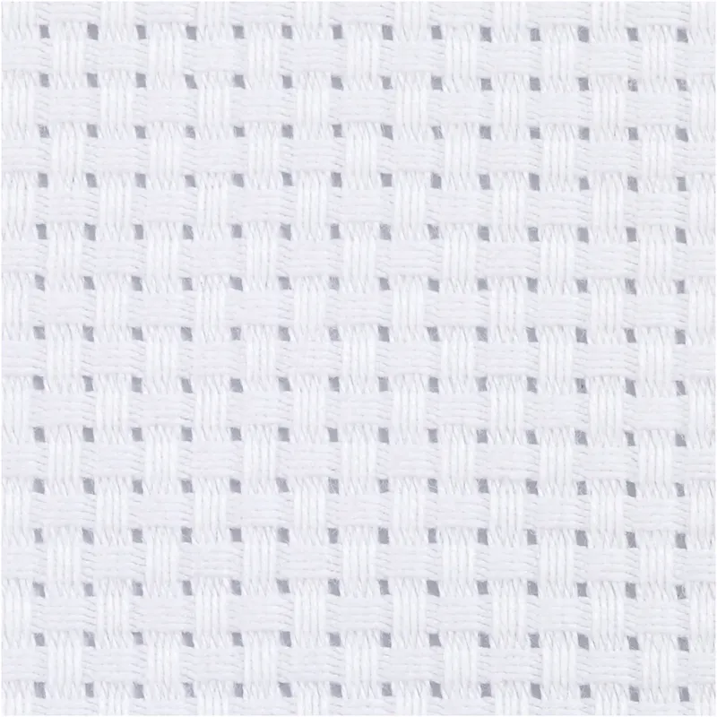 Aidatyg, stl. 50×50 cm, 35 rutor per 10 cm, vit, 1 st.