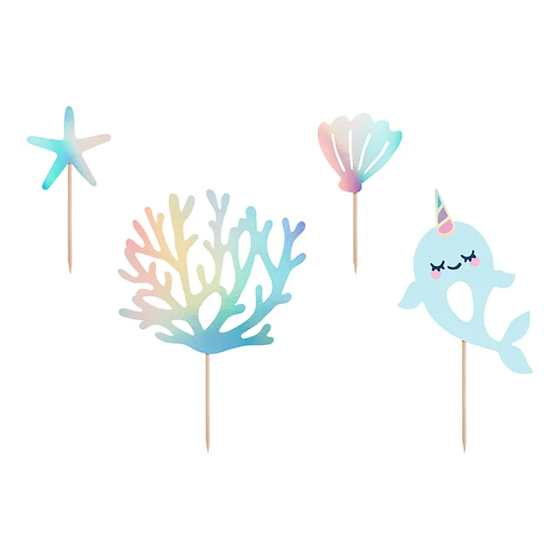 Cake topper | 4-pack | Sjö-tema
