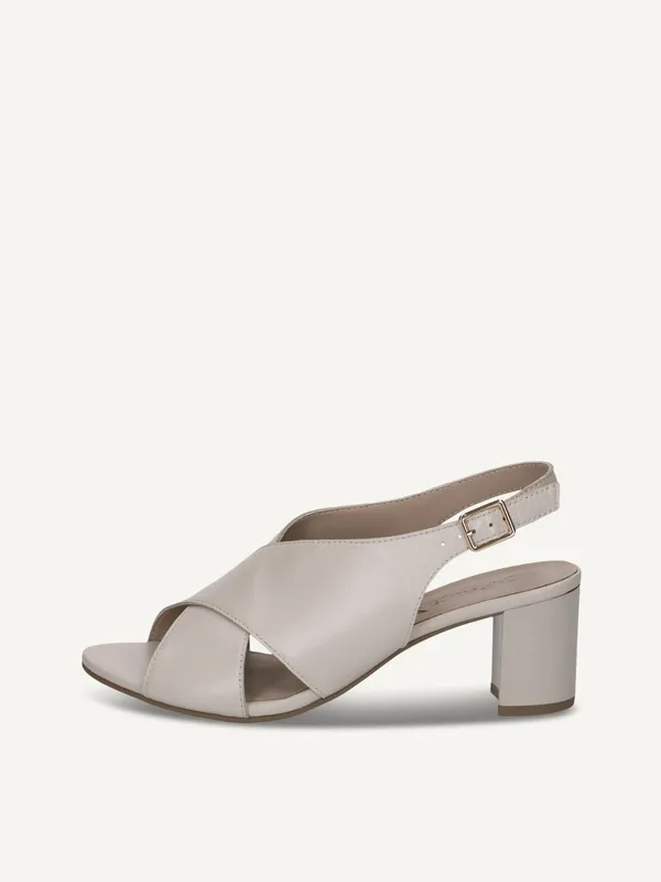 CAPRICE Heeled sandal, beige, made of Leather with Block heel, Size 37 (#7524)