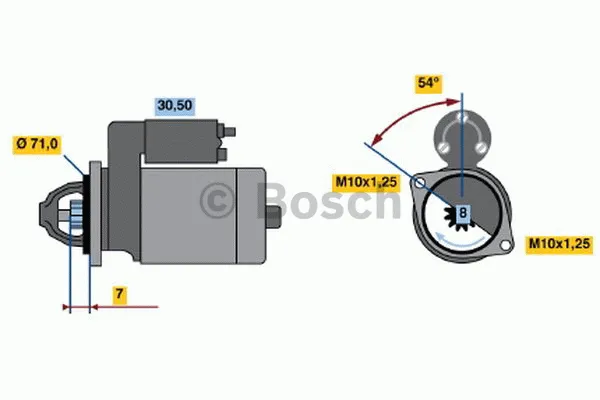 BOSCH 0 986 018 561 Startmotor