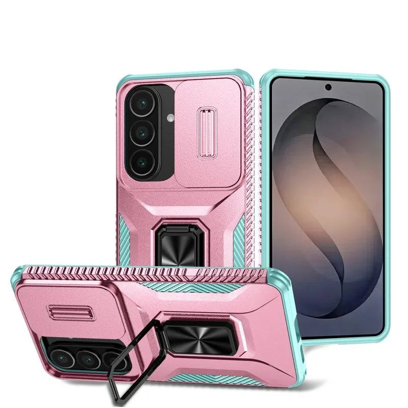 Mobilskal för Samsung Galaxy S26 Camshield Kickstand TPU + PC – Rosa (#6994)