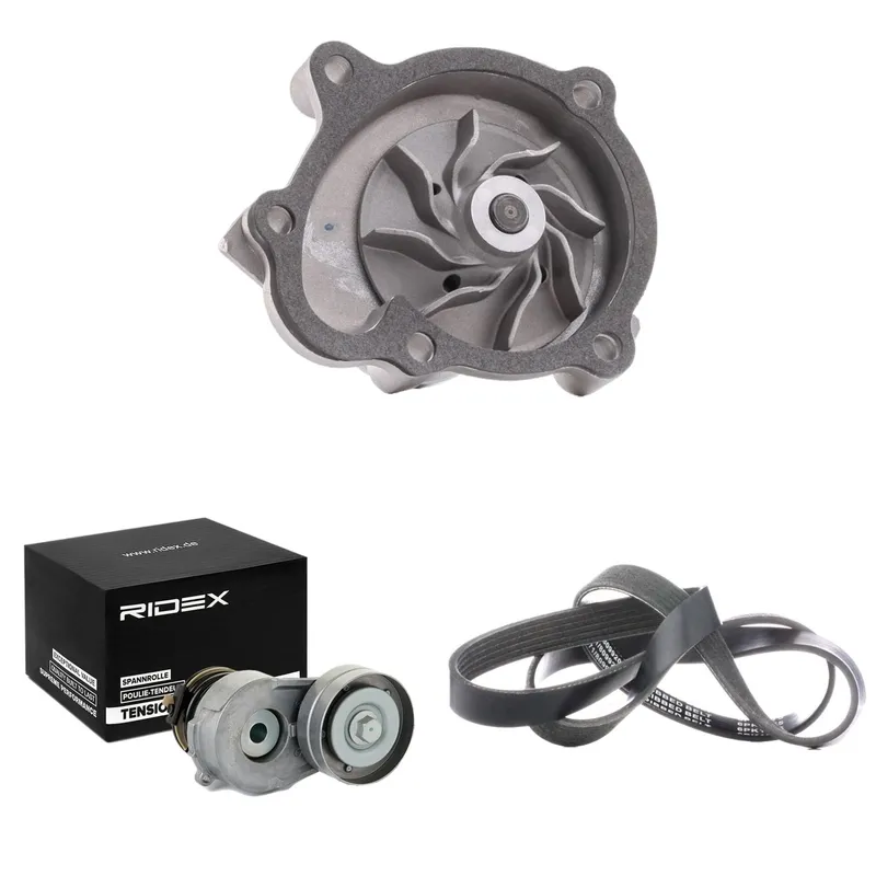 Vattenpump + drivremssats RIDEX 4172P0070