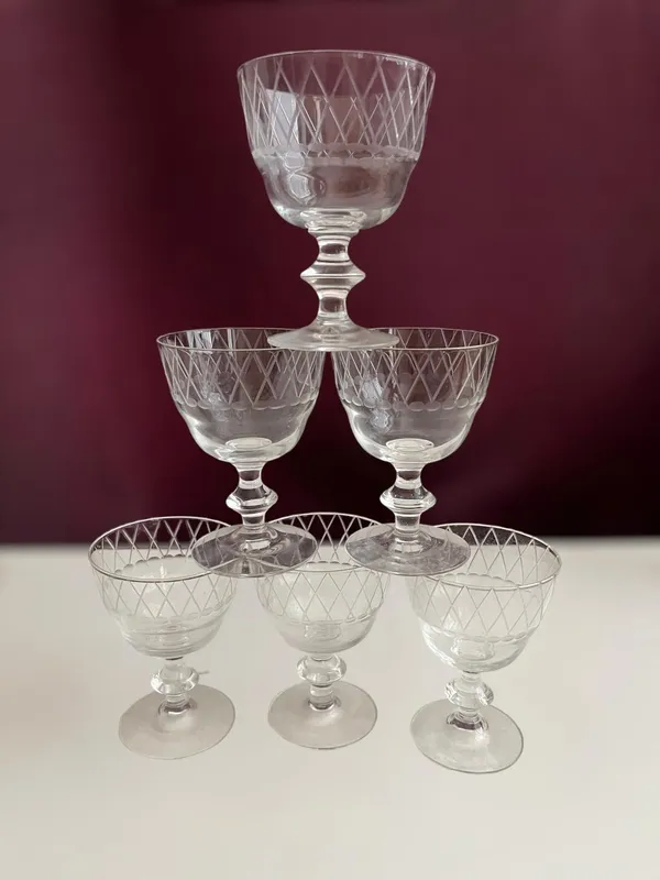 Kosta Boda – Sickan – 6 st Likör / Martini glas design Vicke Lindstrand