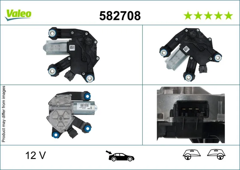 Vindrutetorkarmotor VALEO 582708