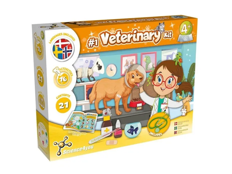 Science4you Veterinary kit Sv/Dk/No - Science 4 you - Leksaksaffären