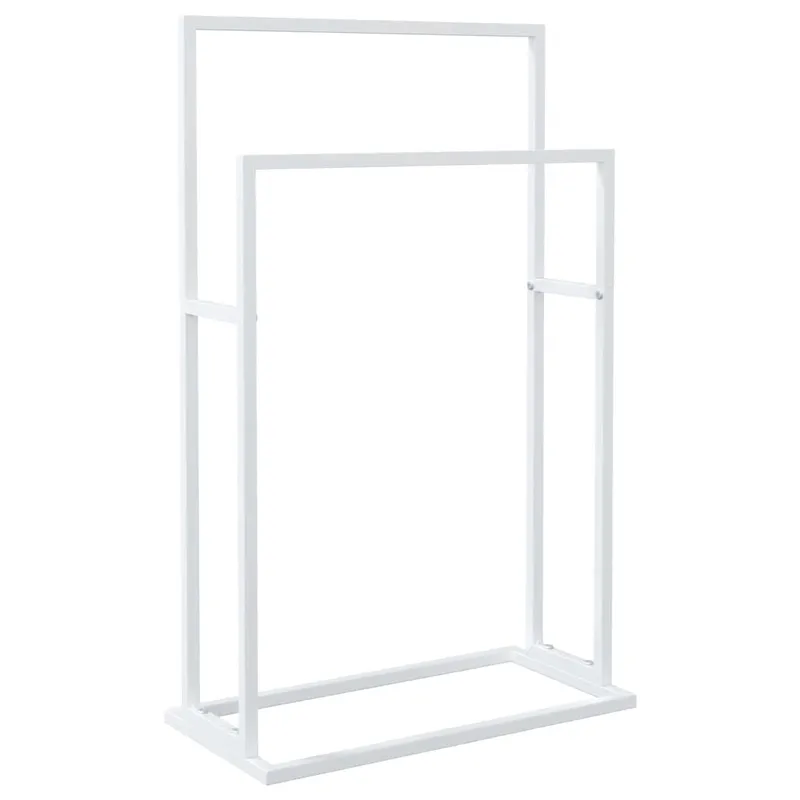 vidaXL Fristående handdukshängare vit 48x24x78,5 cm järn