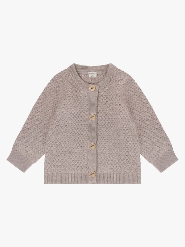 CeLaVi Stickad Kofta Merinoull, Mocha Meringue Melange, 60