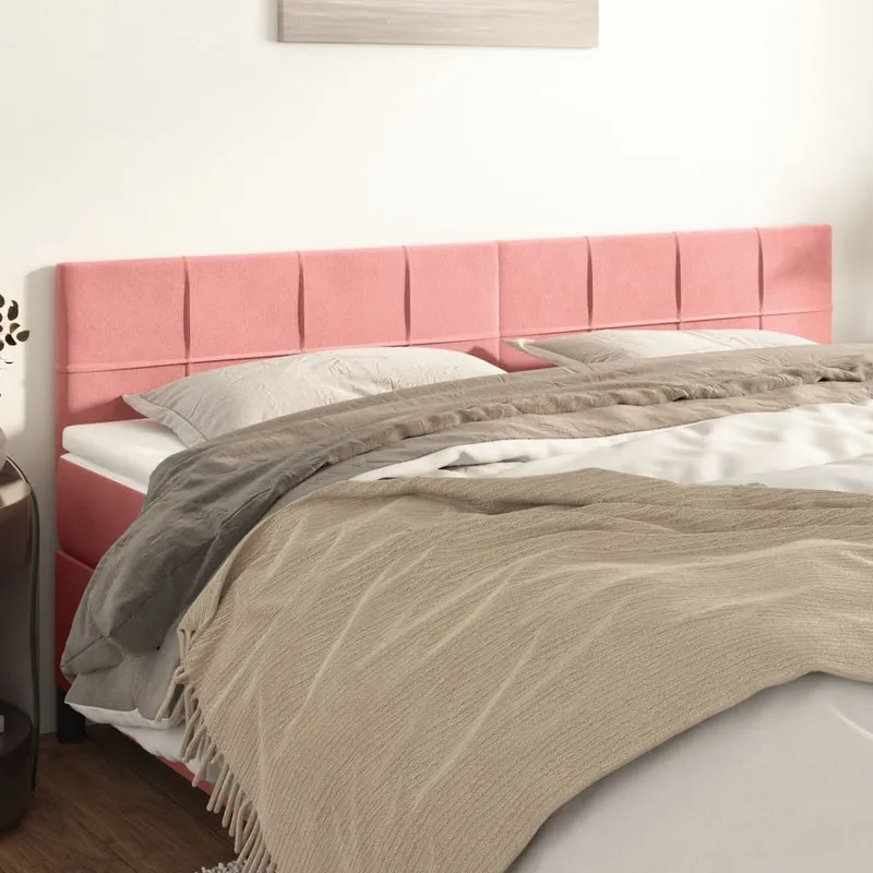 vidaXL Sänggavlar rosa 160x5x78/88 cm sammet (#9170)