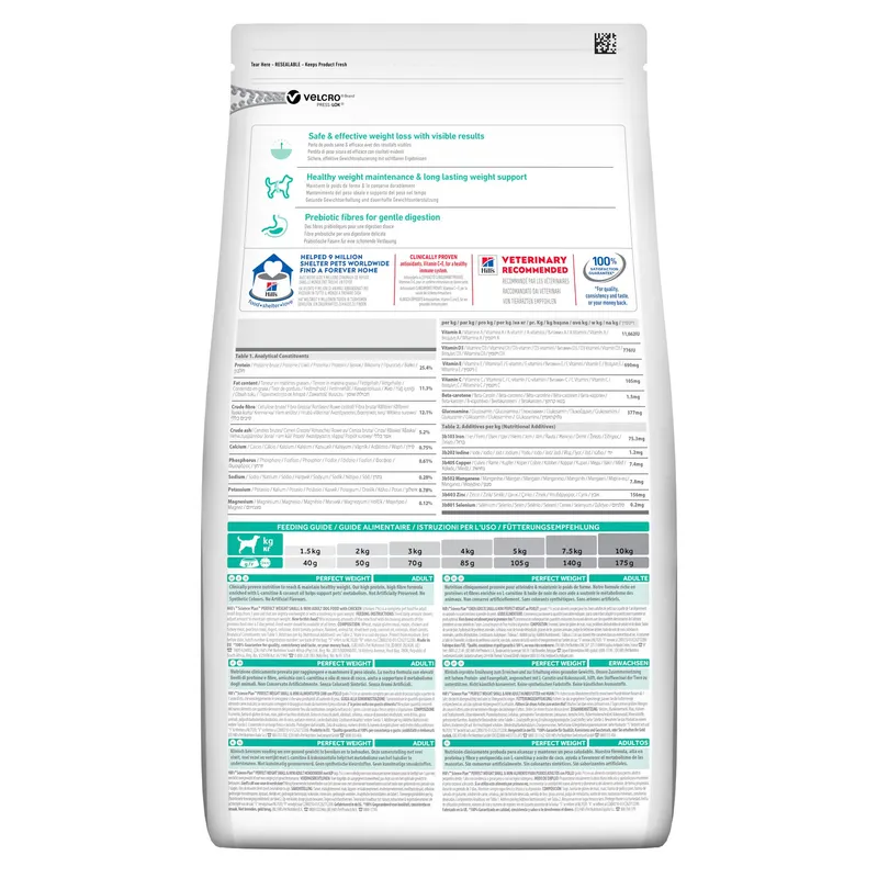 Adult Perfect Weight Small & Mini torrfoder med kyckling Hundfoder - 6 kg