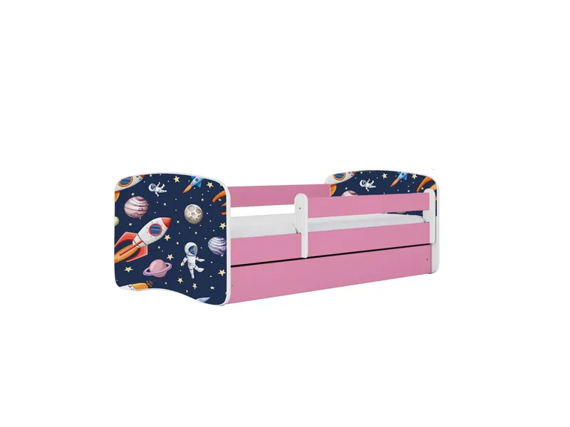 KOCOT KIDS Säng babydreams rosa kosmos utan låda med madrass 160/80
