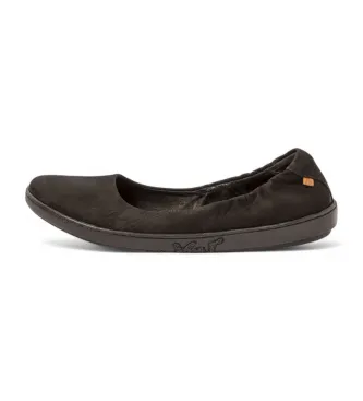 El Naturalista för kvinnor. 253003ZJ0005_001 Ballerinaskor i läder N5300 Coral svart (37), Hud, Karta, Casual