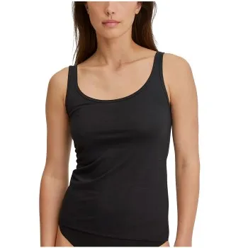 Calida Essential Cotton Tank Top Svart bomull X-Small Dam