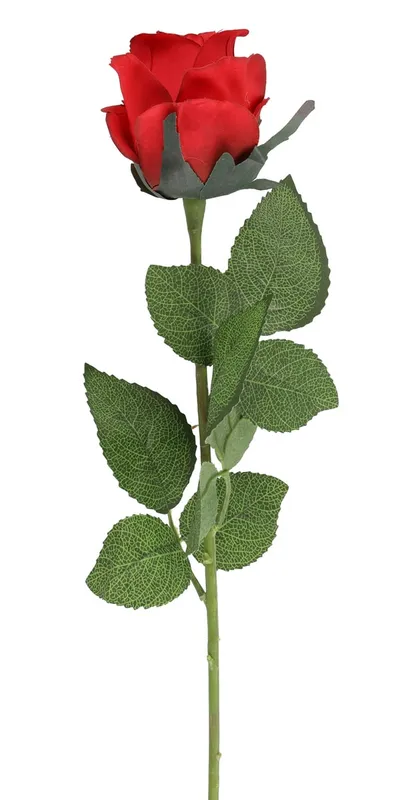 Konstgjord snittblomma – Ros 53 cm Röd
