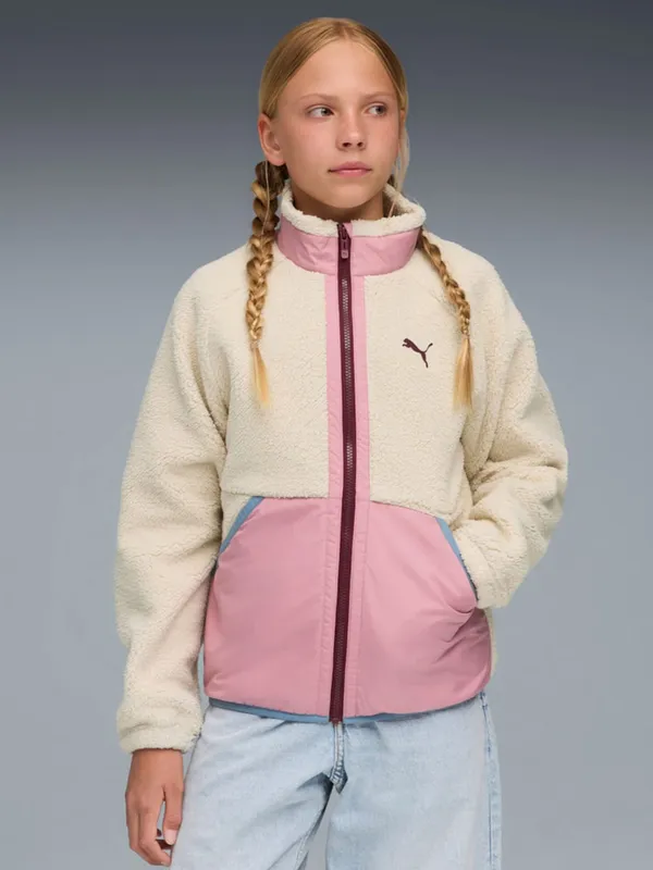 Puma Sherpa Hybrid Fleecejacka, Alpine Snow, 116
