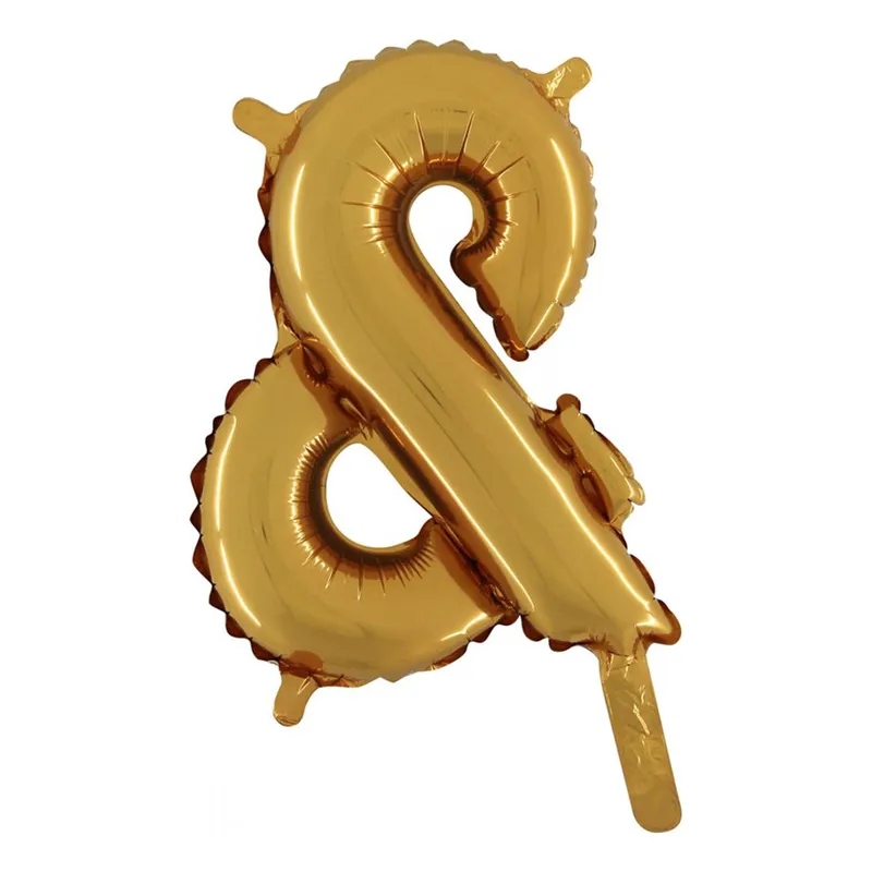 Bokstavsballong Mini Guld – Tecken &