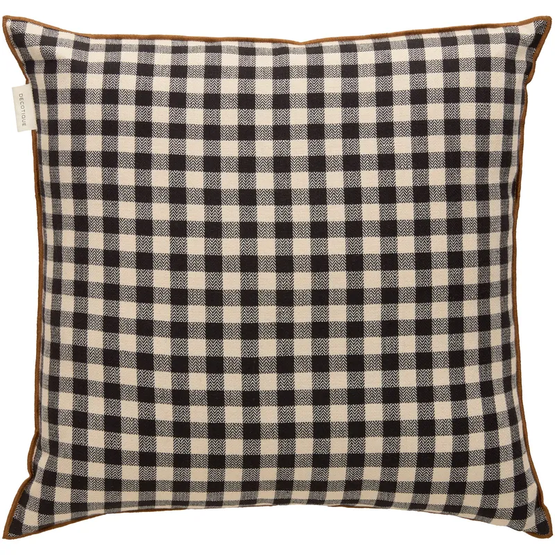 Decotique Outline Check kudde 50 x 50 cm, svart