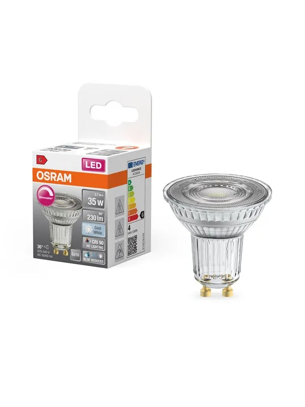 Osram LED-glödlampa LED Comfort PAR16 36° 230lm 3.7W/940 (35W) GU10 dimmable GU10