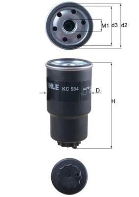 Bränslefilter MAHLE KC 584