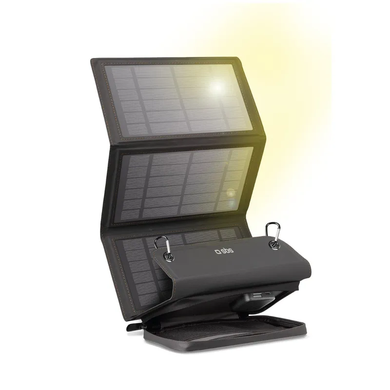 SBS Portabel solcellsdriven batteriladdare - 10W