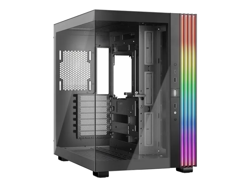 be quiet! Light Base 600 DX – Midi-torn – ATX – genomskinlig sidopanel (glas) – ingen strömförsörjning (ATX / PS/2) – svart – USB/ljud