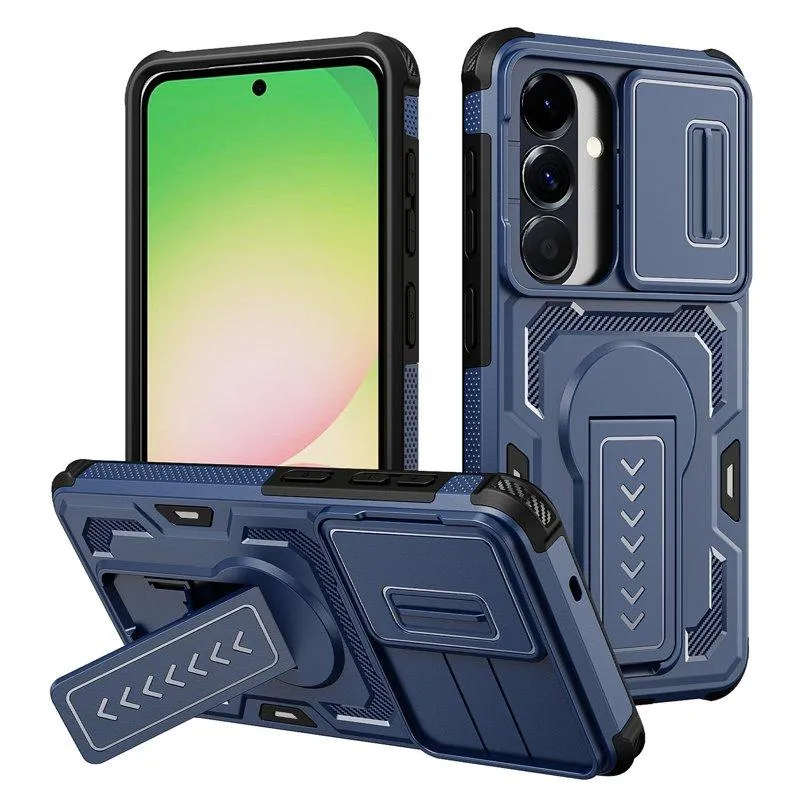 Mobilskal för Samsung Galaxy S26 PC + TPU Kickstand – Blå (#0649)