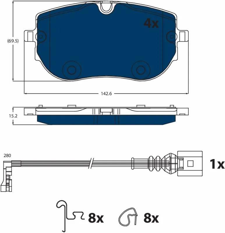 Bromsbelägg TRW GDB2548BTE