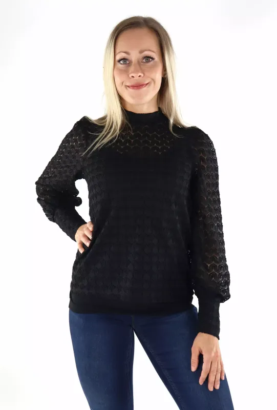 Vmbecca Ls High Neck Lace Top (#7274)