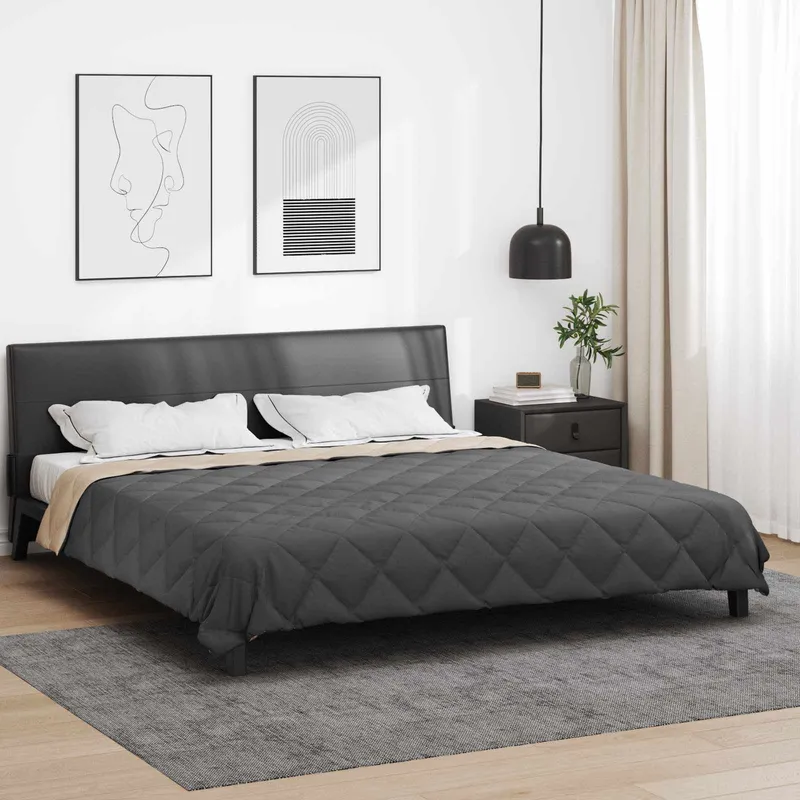 vidaXL Sommar Duvet 240 x 200 cm Sommar 200 gsm Antracit och Taupe