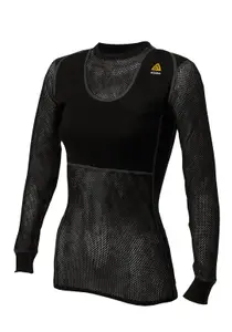 Aclima Women's WoolNet Crew Neck Jet Black (#3655)