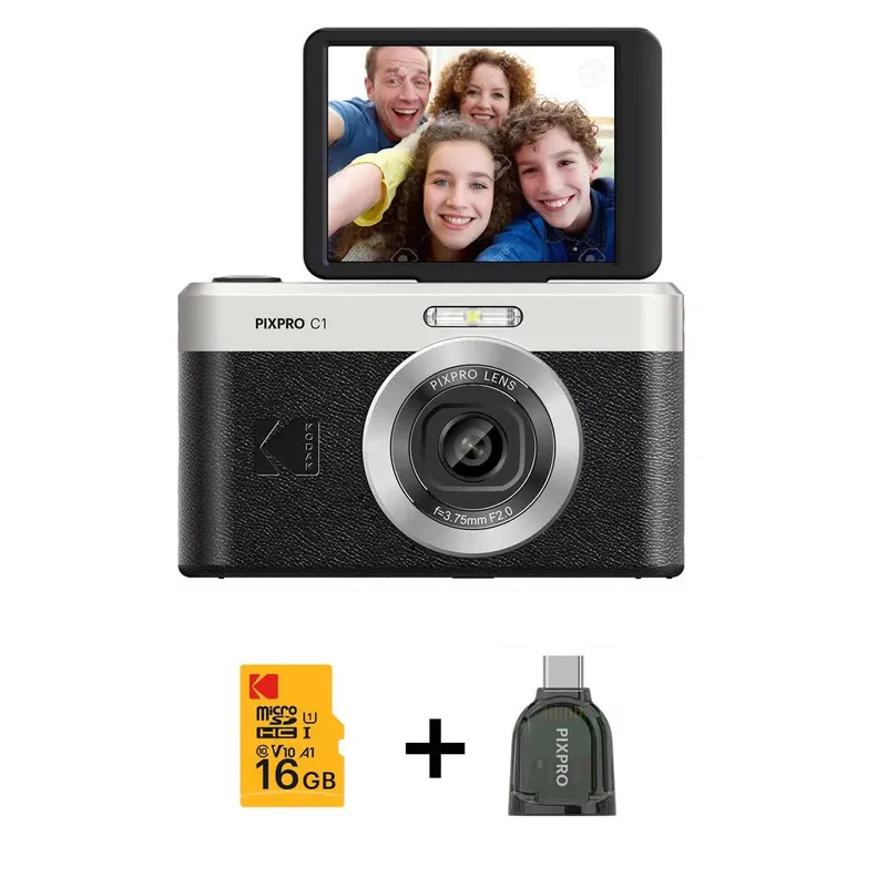 KODAK Pixpro Friendly Zoom C1 Black + Dongle - Compact Digital Camera
