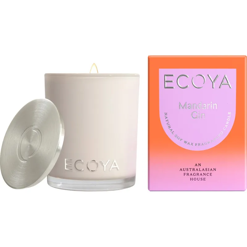Ecoya Mini Reed Diffuser Scented Candle Mandarin Gin - 80 g