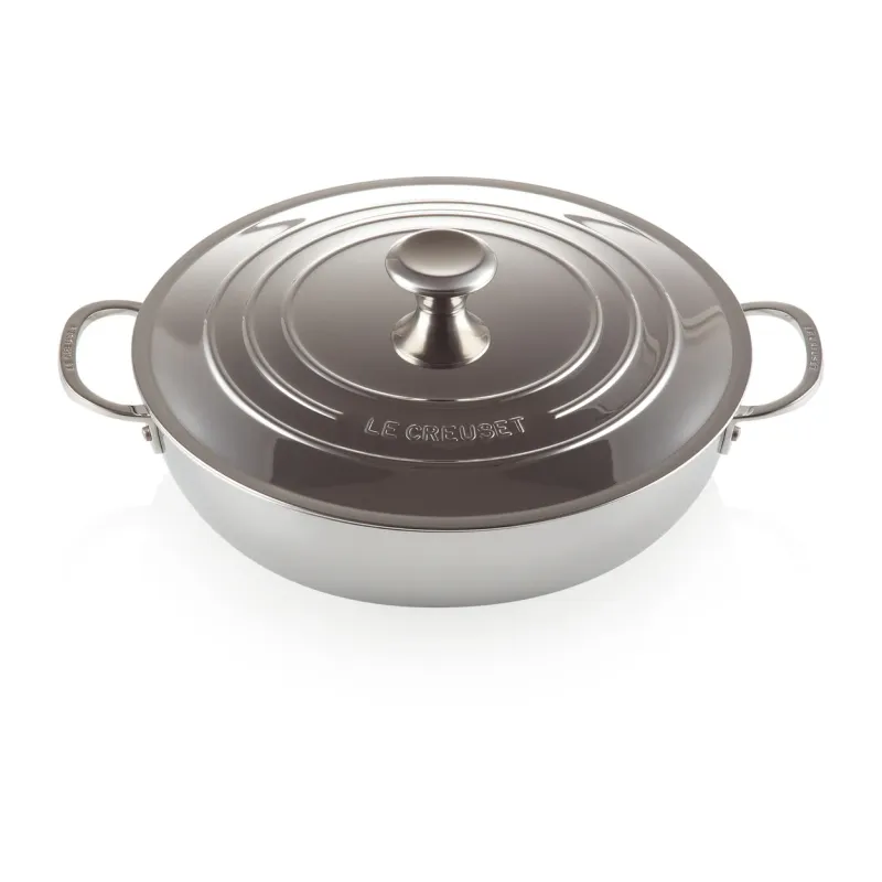 Le Creuset Signature 3-Ply låg gryta med lock 4,8 l