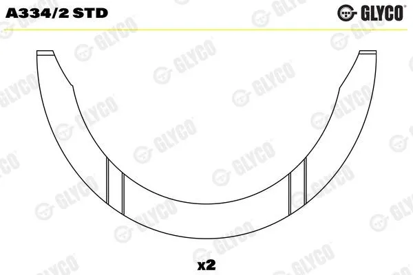 Distansskiva, vevaxel GLYCO A334/2 STD
