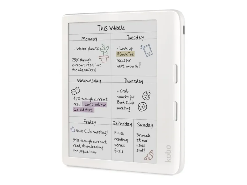 Kobo Libra Colour läsplatta 7″ E Ink Kaleido 3 32 GB, vit