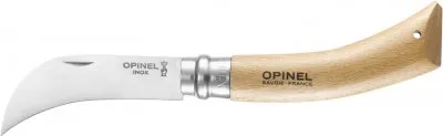 Opinel N°08 - grafting billhook knife - yellow-pink small dark dashes