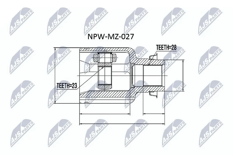 Ledsats, drivaxel NTY NPW-MZ-027