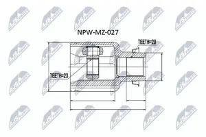 Ledsats, drivaxel NTY NPW-MZ-027