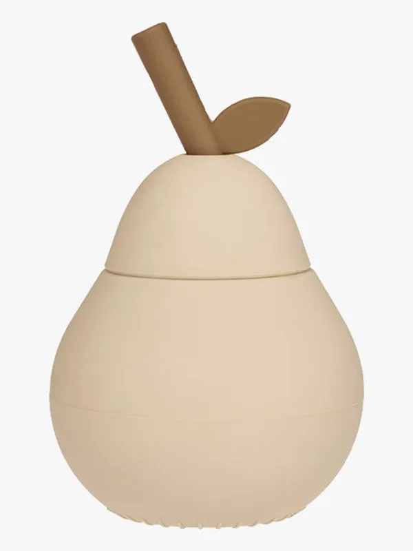 OYOY Mugg m. Sugrör - Glödlampa - Silikon - Vanilla
