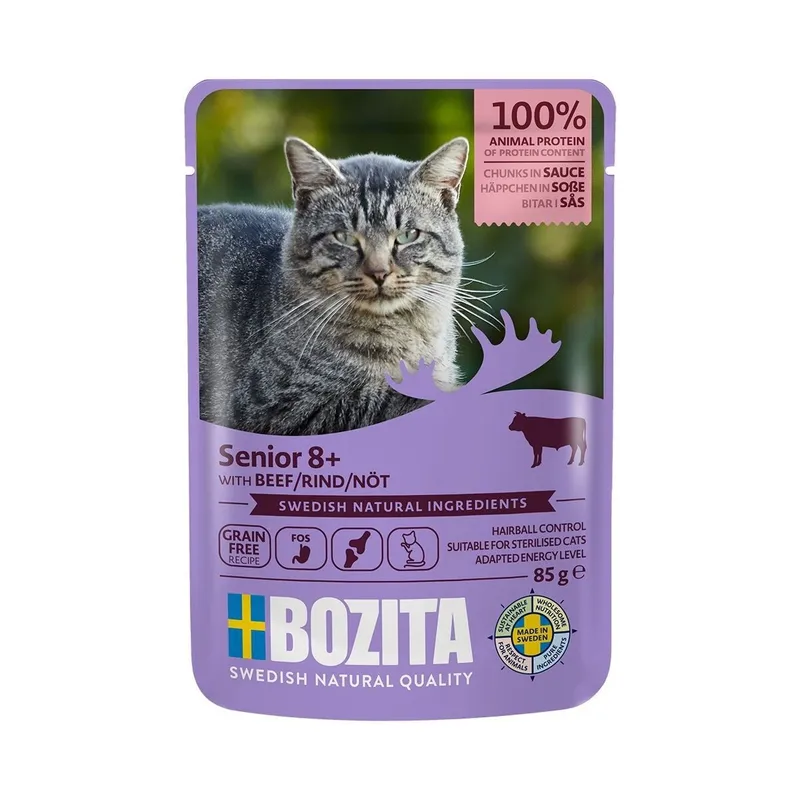 Bozita Feline Grain Free Senior 8+ Nötkött i sås 12×85 g