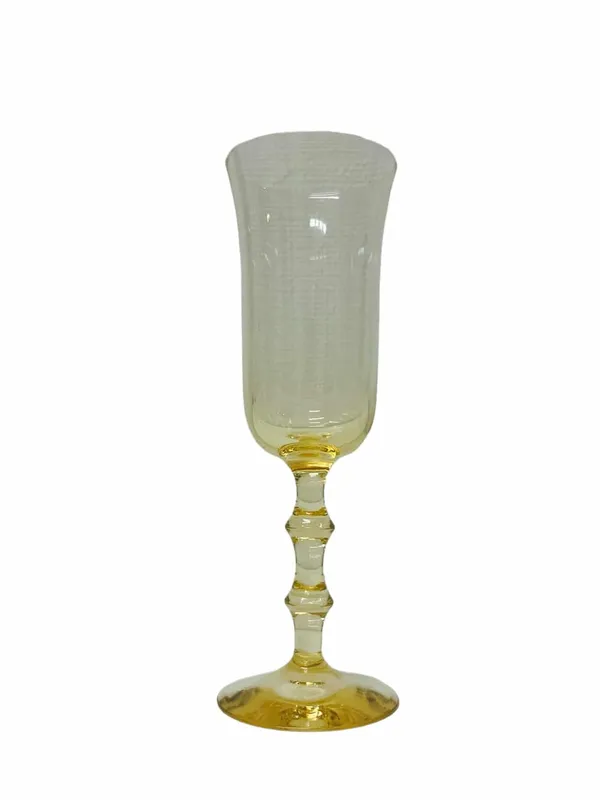 Orrefors – Salut – Champagneglas Bärnsten / Gul design Simon Gate