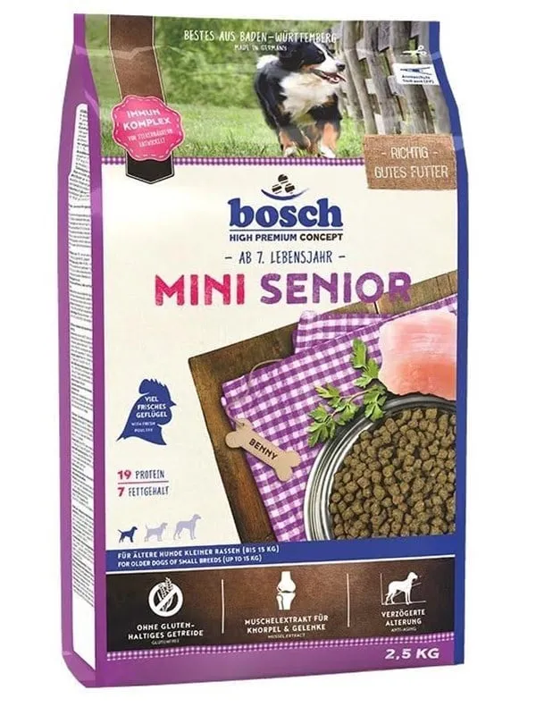 Bosch Mini Senior | Torrfoder För Hundar | 2,5 kg