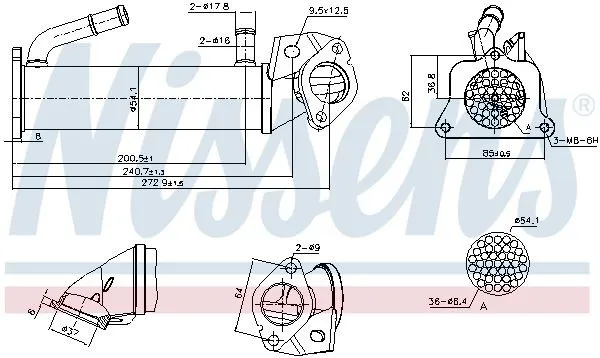 EGR kylare NISSENS 989322