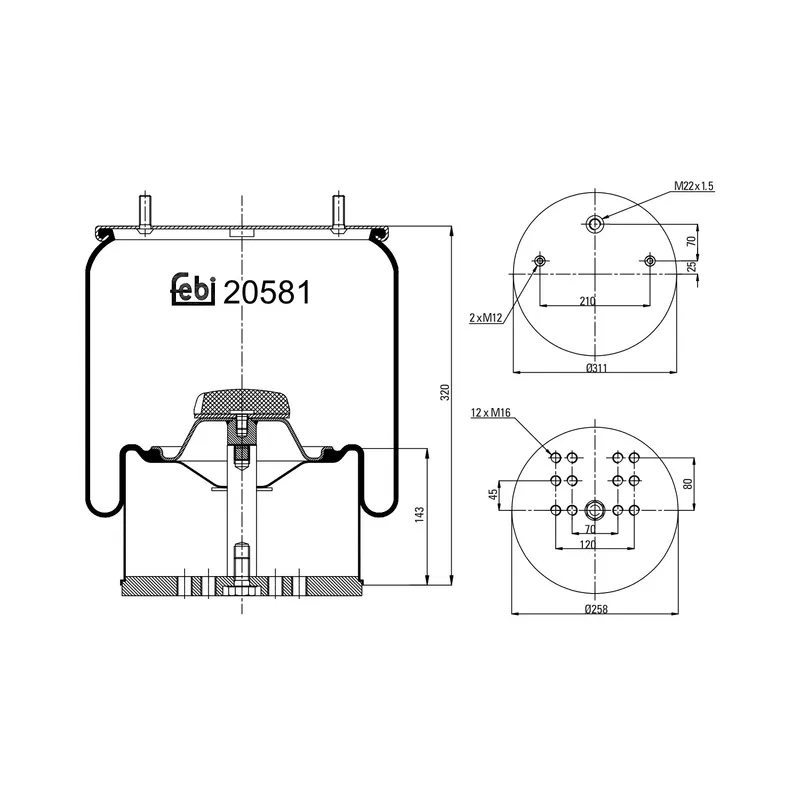 Luftbälg FEBI BILSTEIN 20581